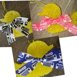 Buy 2 get 1 FREE Yellow Duck Jeep car freshies with Bows